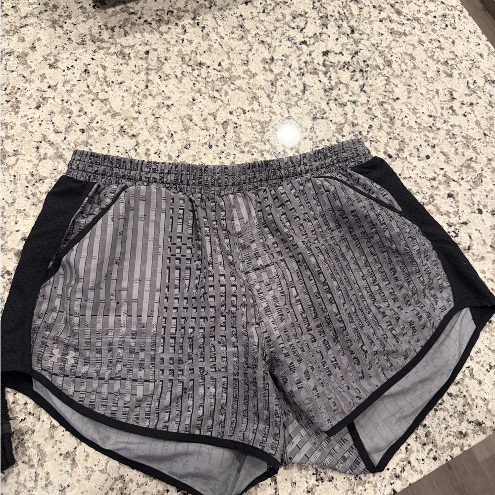 Under Armour Black and Gray Athletic Shorts
